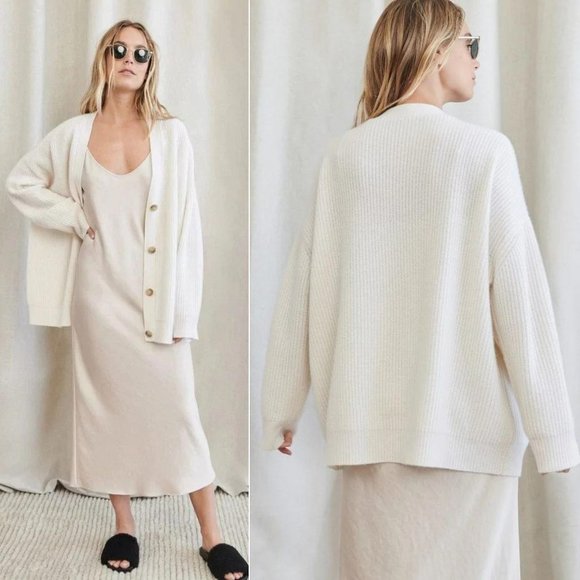 Jenni Kayne Sweaters - Jenni Kayne Cashmere Cocoon Cardigan in Ivory
